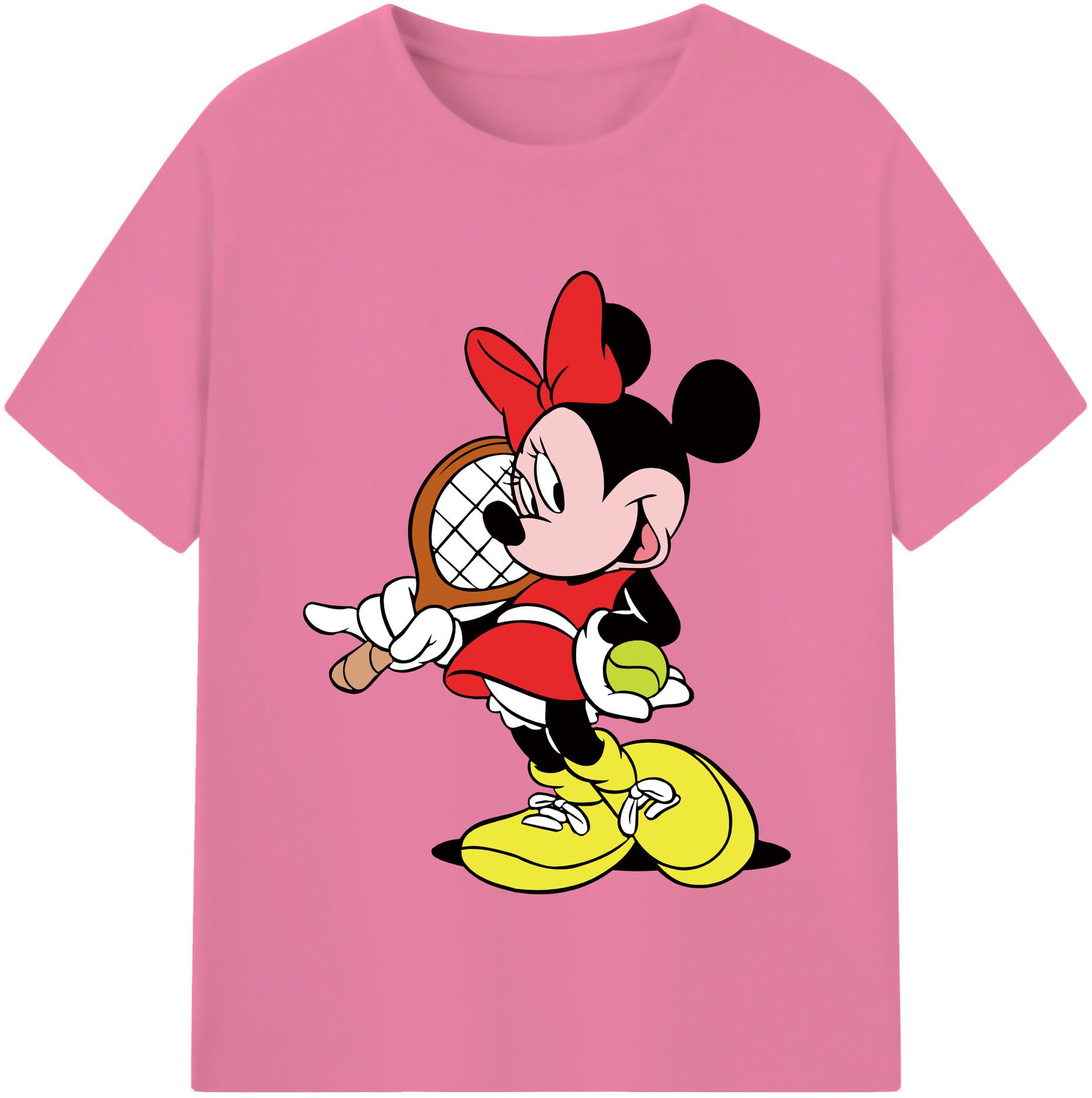 （画像用） ミッキーマウス Mickey Mouse 綿100％半袖Tシャツ（フロントプリント）